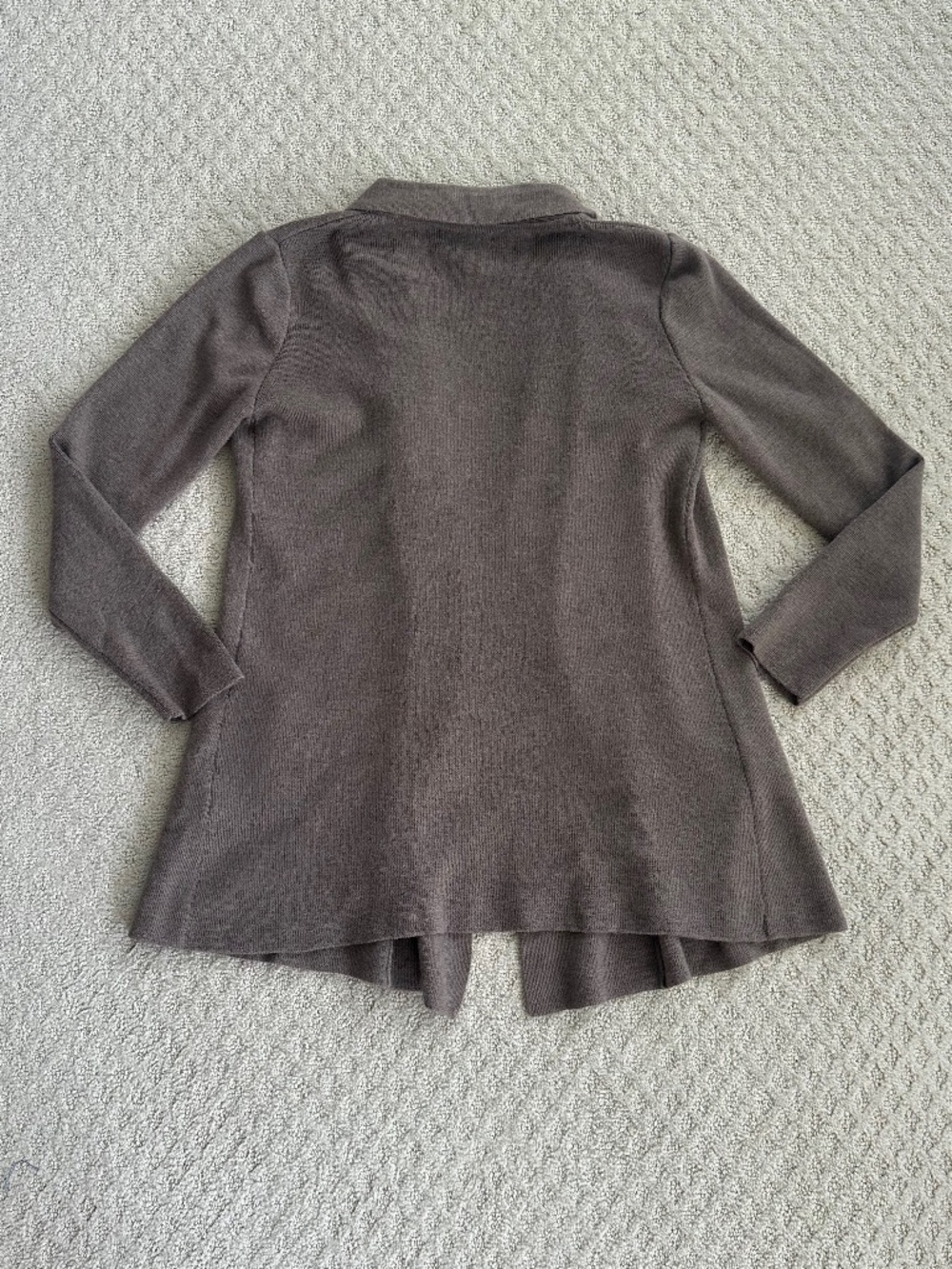 ORVIS Women's Open-Front Merino Wool Cardigan Sweater Taupe XL Soft Comfy Casual - Picture 7 of 10